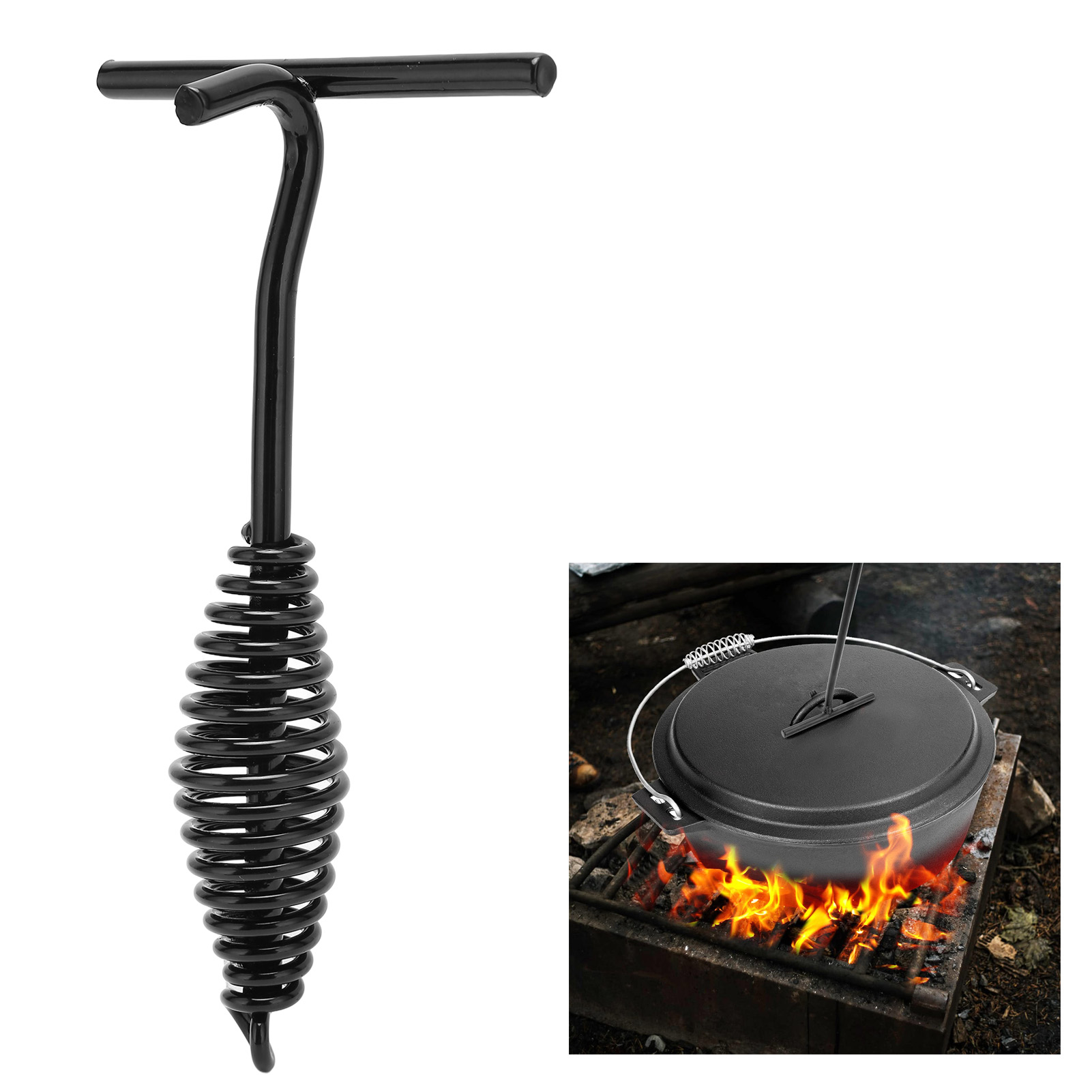Camp Dutch Oven Cast - 19,5 cm Levantador de tampa de