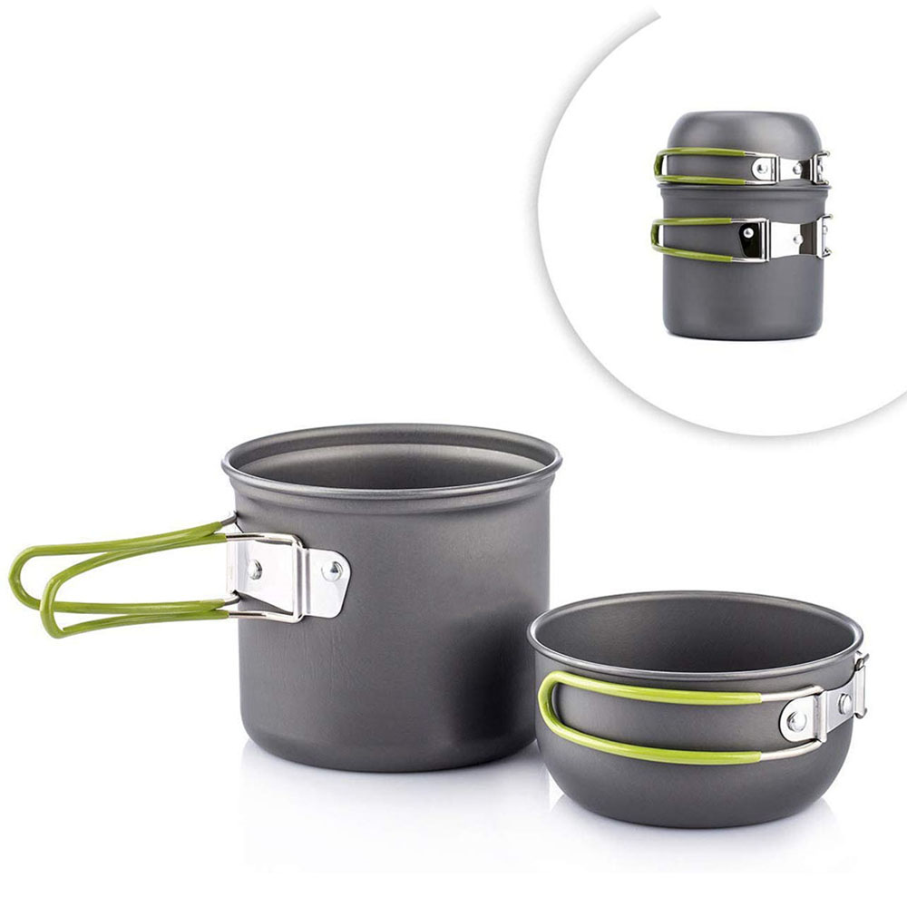 Camping Cooking Pan Set - Conjunto de panelas ultraleve para acampamento,