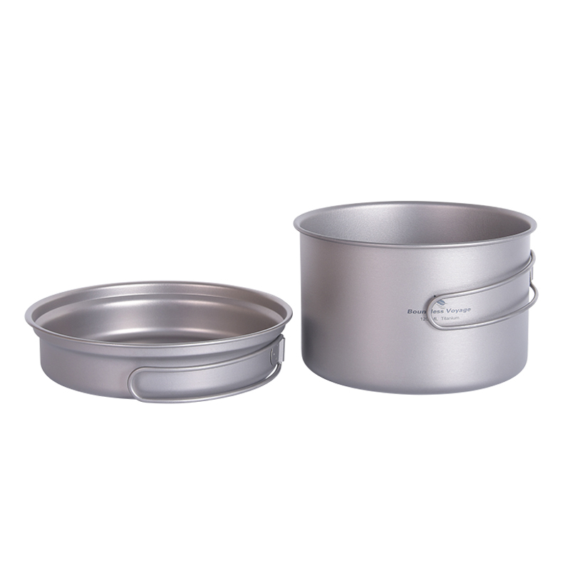 Camping Cooking Pots And Pans Set - Panela de Titânio Boundless Voyage com