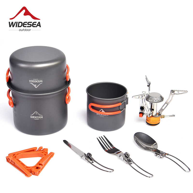 Camping Cooking Pan Set - Widesea-Camping Conjunto Panelas, Suprimentos de Equipamentos