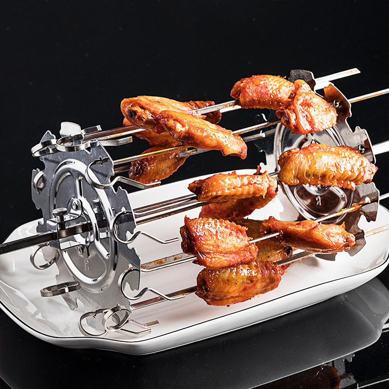 Camping Cooking Candle - Aço inoxidável churrasco Kebab gaiola, Rotisserie