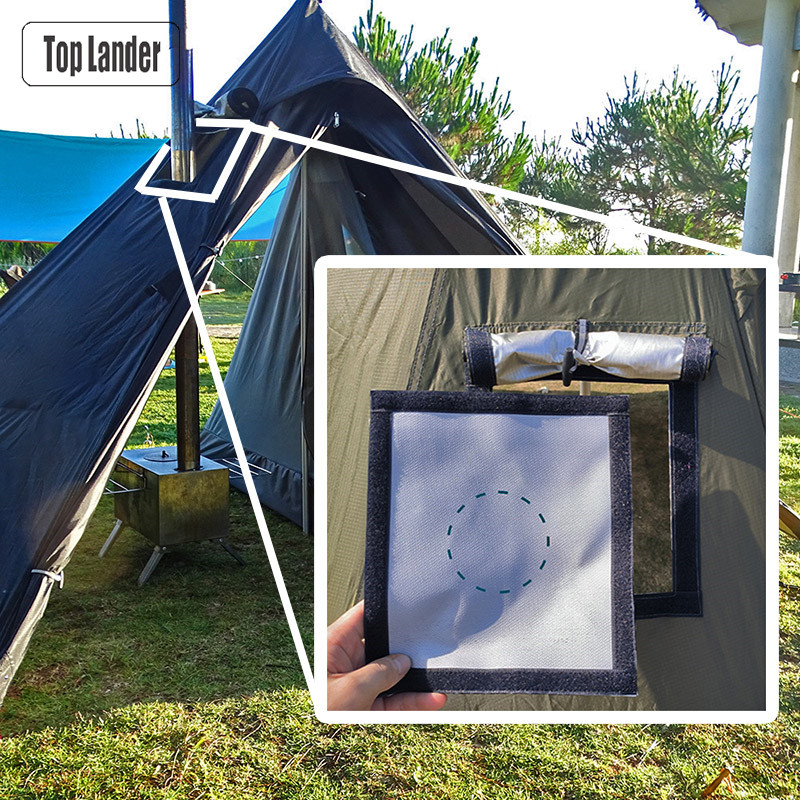 Campfire Cooking In Another World - Tenda quente fogão jack/resistente ao fogo
