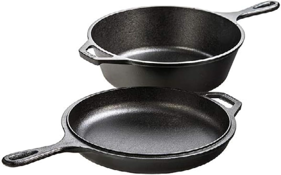 Skillet Cast Iron Camp - Panela Combinada 2 em 1 de