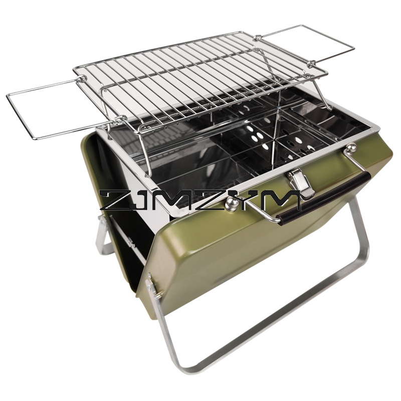 Camping Cooking Grate - Grelha de churrasco dobrável, malha de