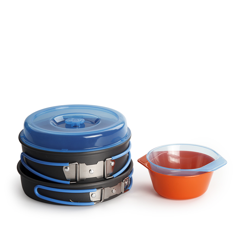 Camping Cooking Pots And Pans Set - Panelas de acampamento mochila pote pan