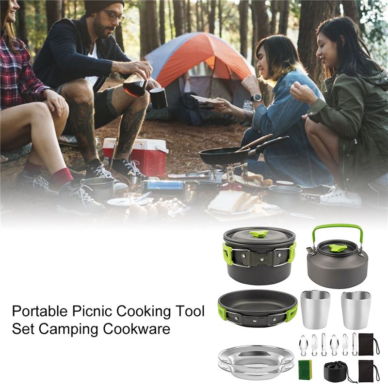 【Compradores】 Panelas de acamp - Camping Cooking Pan Set avaliação e preço
