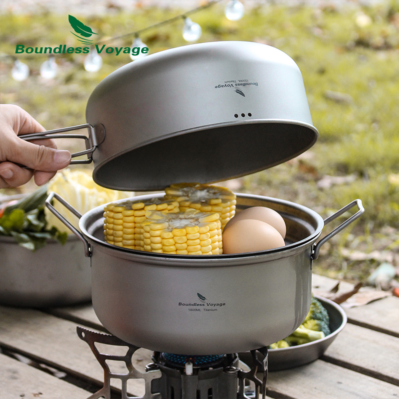 Boundless voyage titânio panel - Camping Cooking Pots And Pans Set avaliação e preço