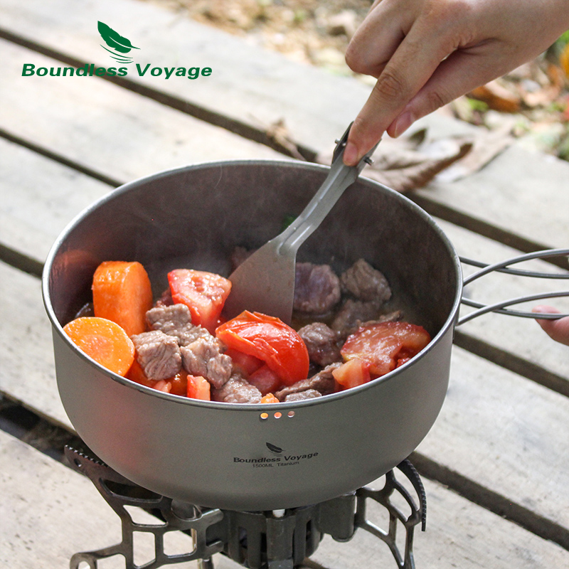 Boundless voyage titânio panel - Camping Cooking Pots And Pans Set avaliação e preço
