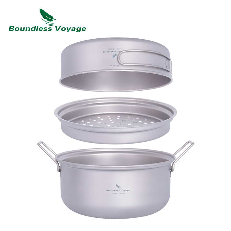 Boundless voyage titânio panel - Camping Cooking Pots And Pans Set avaliação e preço