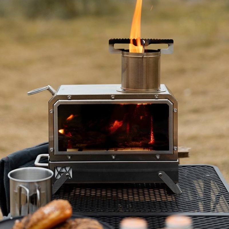 Fogão a Lenha Quadrado de Aço  - Camping Cooking avaliação e preço