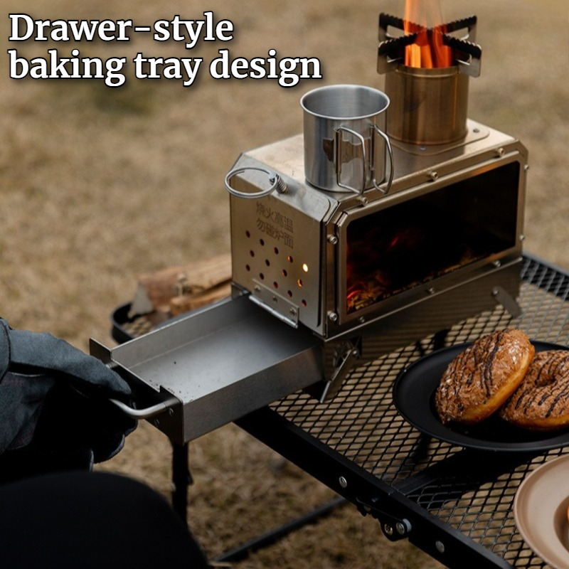 Fogão a Lenha Quadrado de Aço  - Camping Cooking avaliação e preço