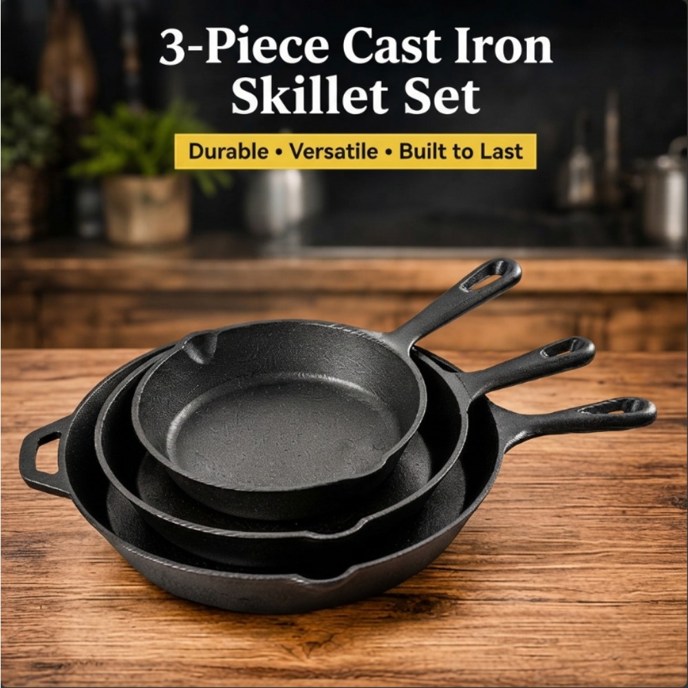 Conjunto de 3 Panelas de Ferro - Skillet Cast Iron Camp avaliação e preço