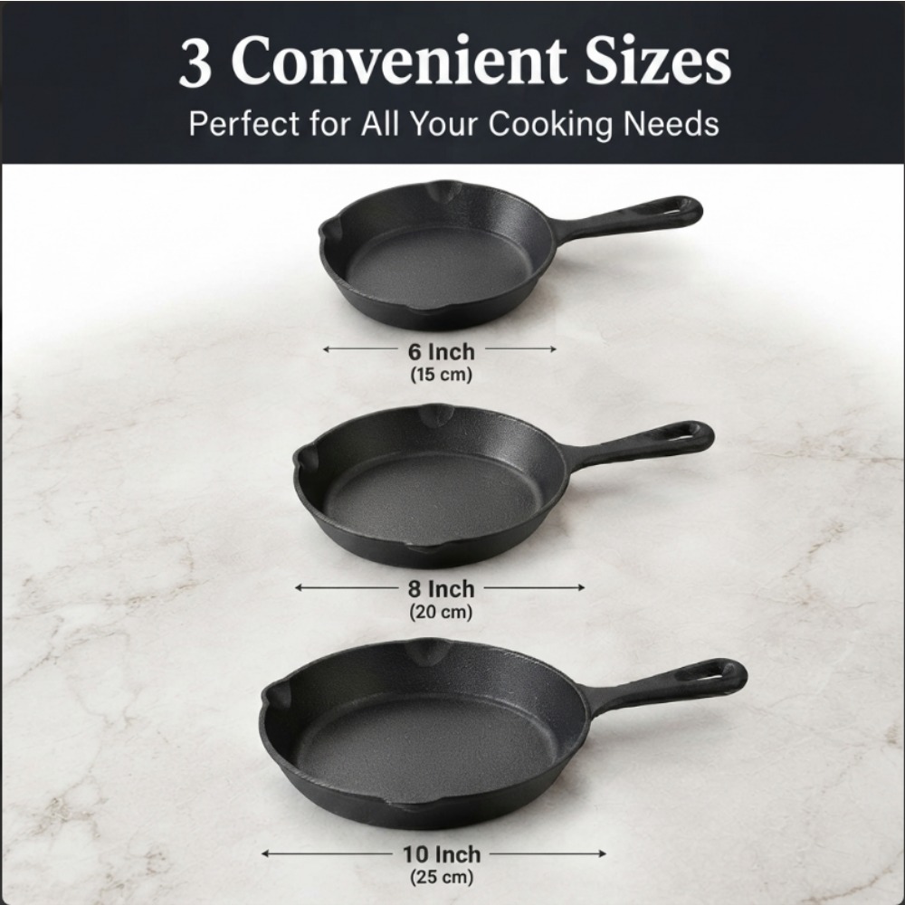 Conjunto de 3 Panelas de Ferro - Skillet Cast Iron Camp avaliação e preço