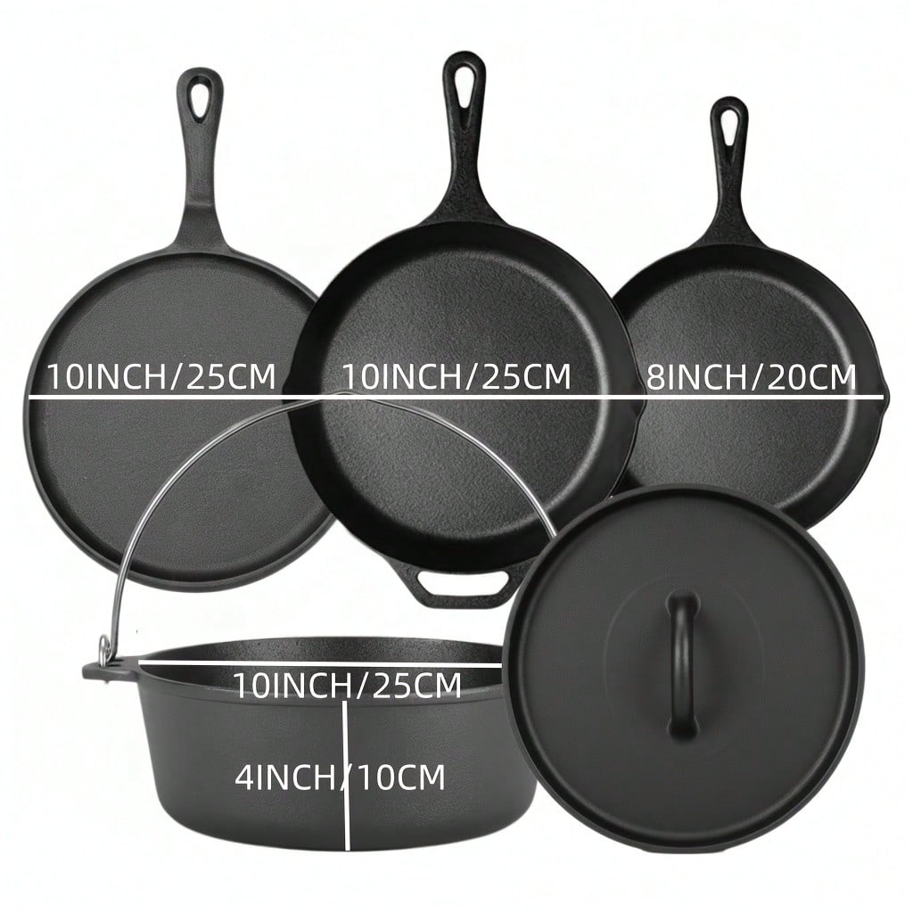 Conjunto de Panelas e Frigidei - Skillet Cast Iron Camp avaliação e preço
