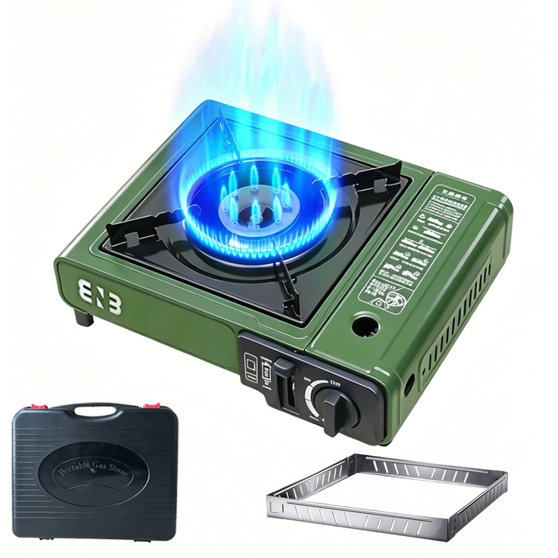 Fogão Portátil a Butano, Queim - Camping Cooking Kit Box avaliação e preço