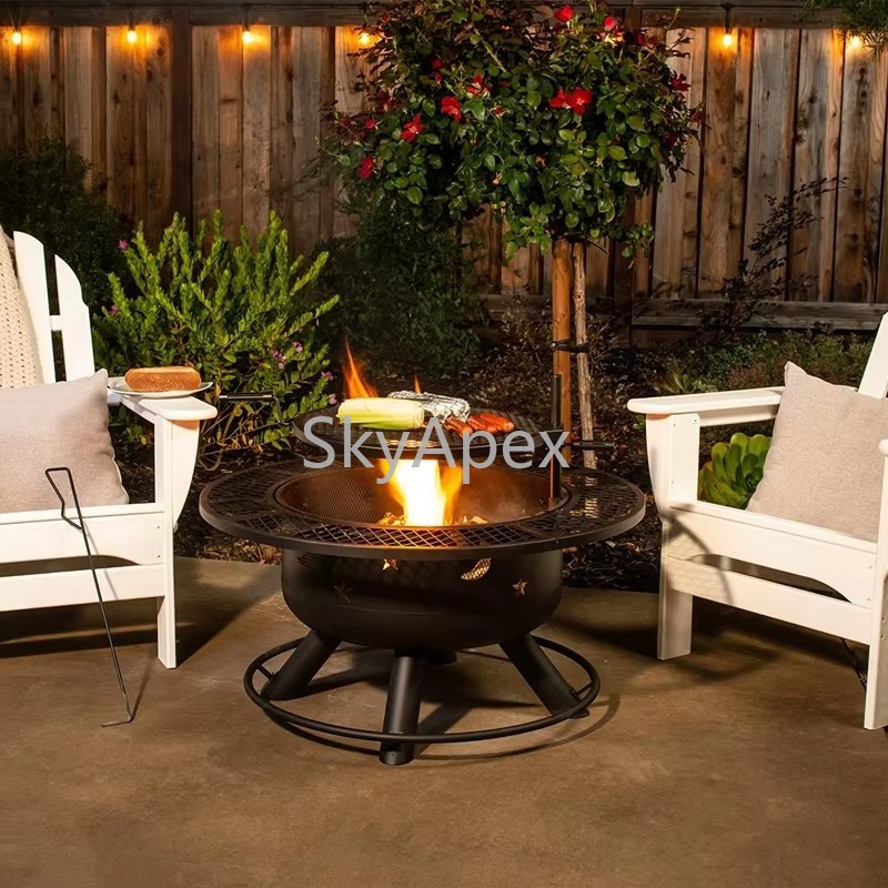 Grelha para churrasco de metal - Camping Cooking Fire Pit avaliação e preço