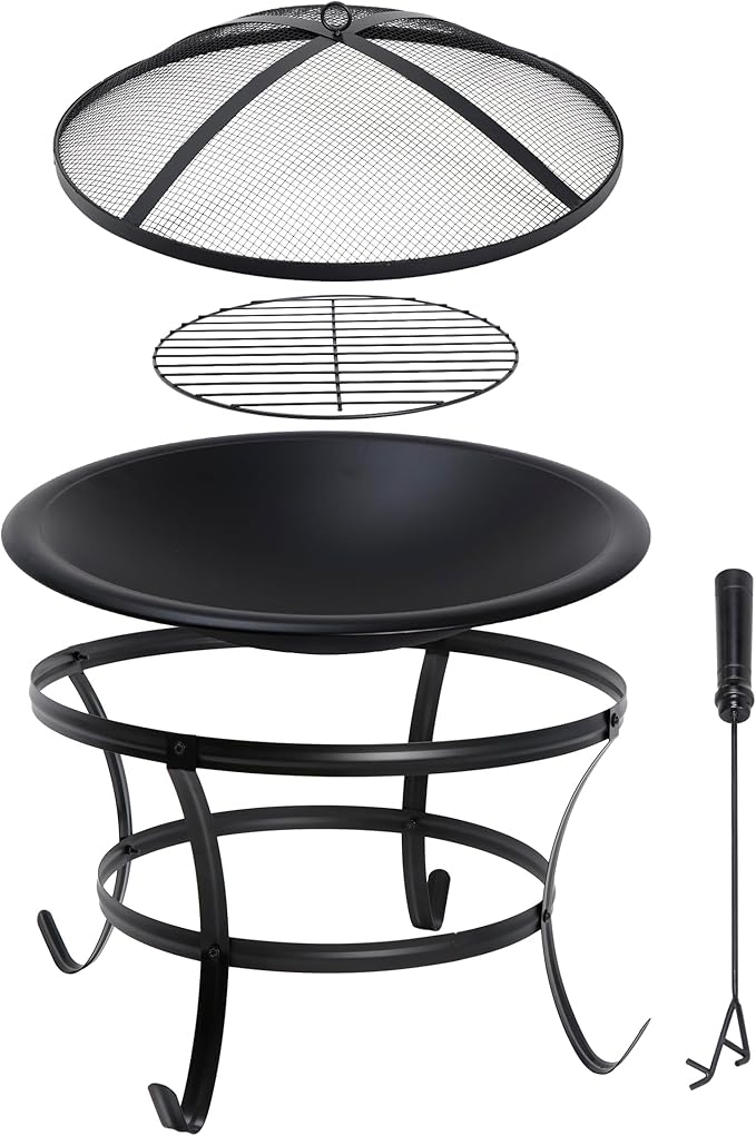 Grelha para churrasco ao ar li - Camping Cooking Fire Pit avaliação e preço