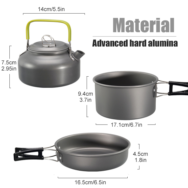 Westtune kit de panelas de aca - Camping Cooking Pan Set avaliação e preço