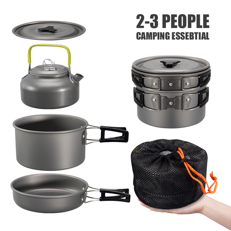 Westtune kit de panelas de aca - Camping Cooking Pan Set avaliação e preço