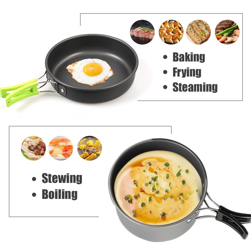 Westtune kit de panelas de aca - Camping Cooking Pan Set avaliação e preço