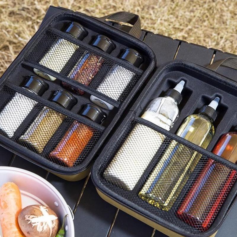 Conjunto garrafa tempero acamp - Camping Cooking Kit Box avaliação e preço
