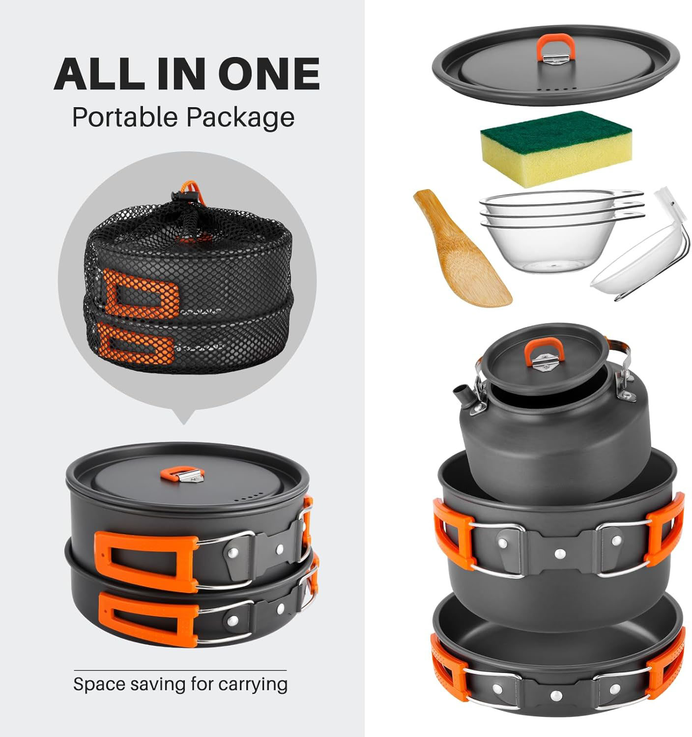 Conjunto de Utensílios de Cozi - Camping Cooking Pots And Pans Set avaliação e preço