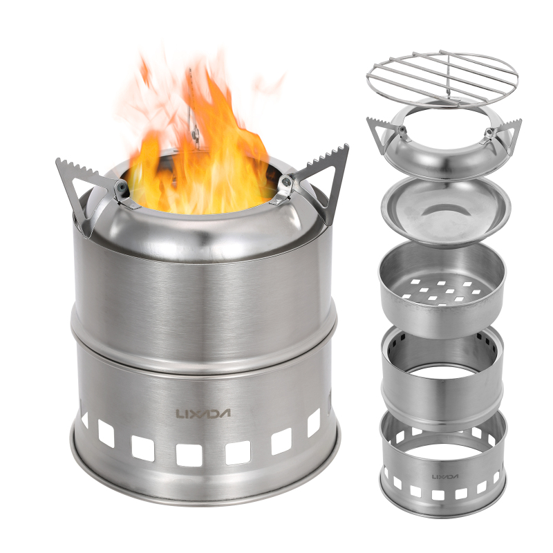 Lixada-fogão a lenha de aço in - Camping Cooking Grate avaliação e preço