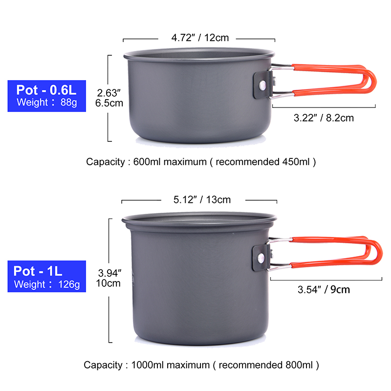 Widesea-Camping Conjunto Panel - Camping Cooking Pan Set avaliação e preço