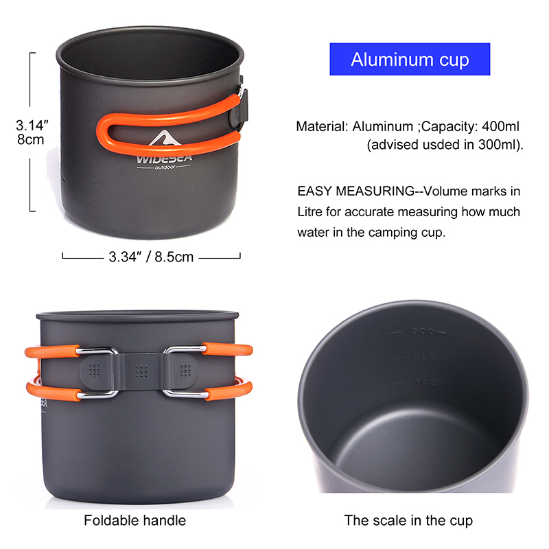 Widesea-Camping Conjunto Panel - Camping Cooking Pan Set avaliação e preço