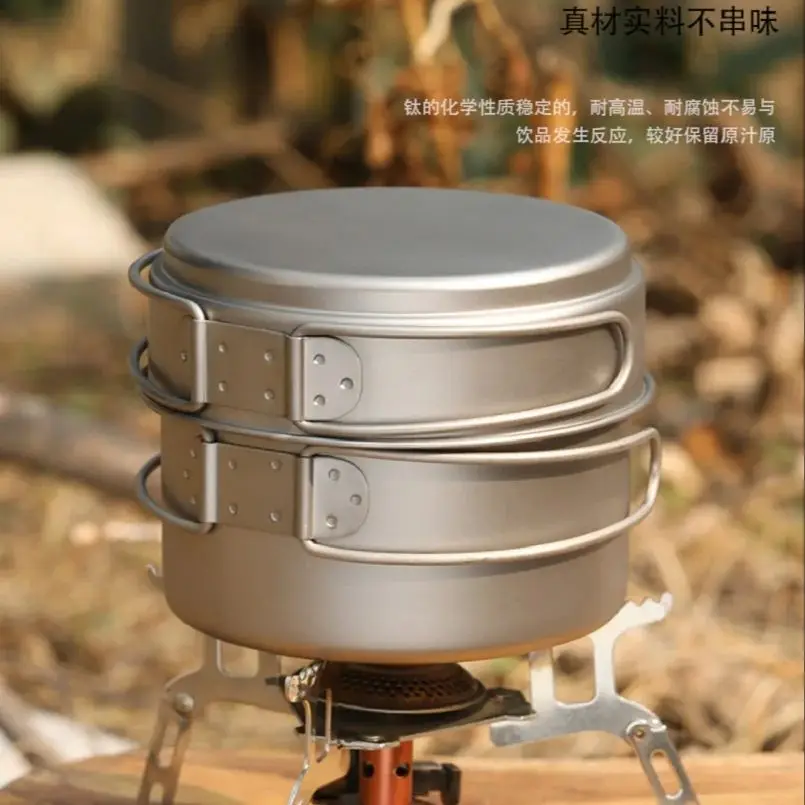 Conjunto de Panela e Frigideir - Camping Cooking Pots And Pans Set avaliação e preço