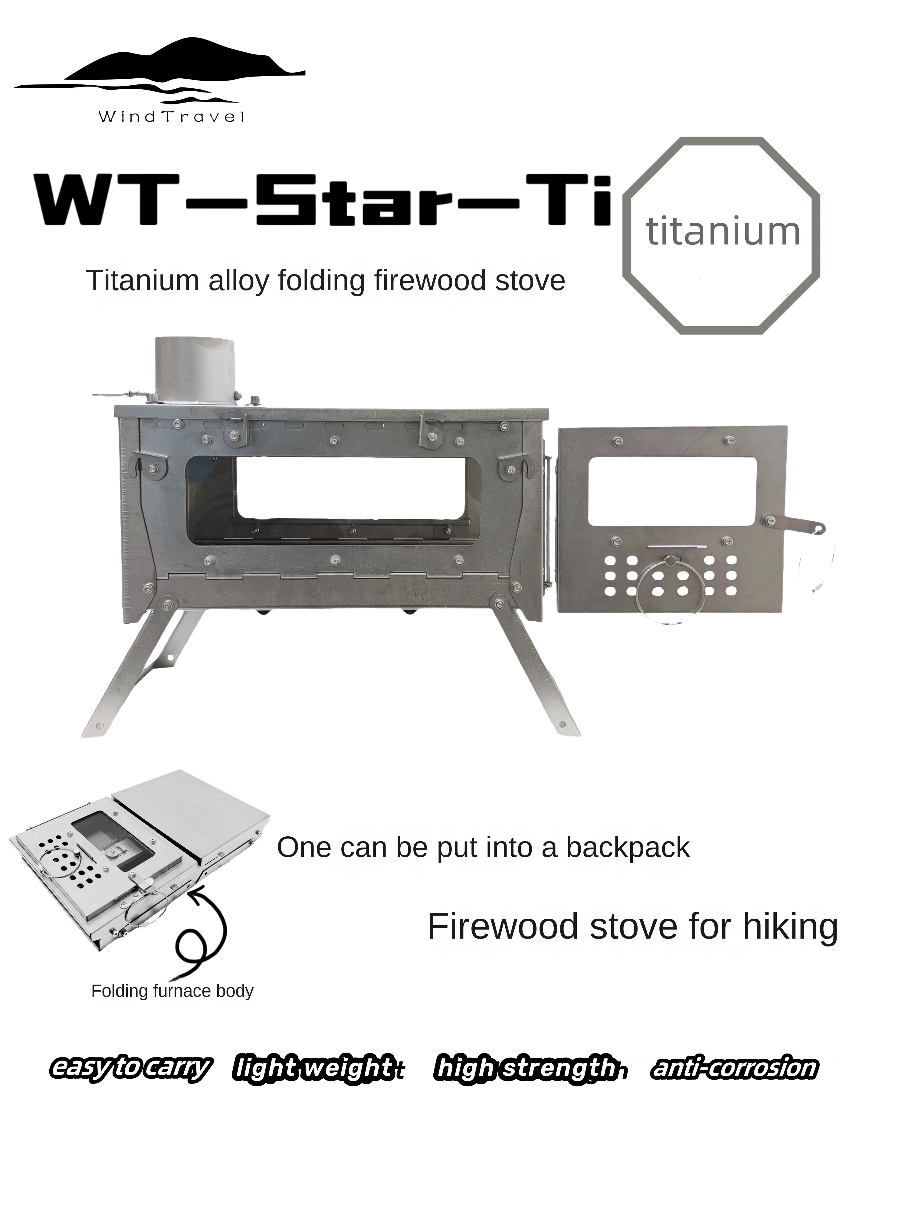 WT Star Ti Liga de Titânio Dob - Camping Cooking Grate avaliação e preço