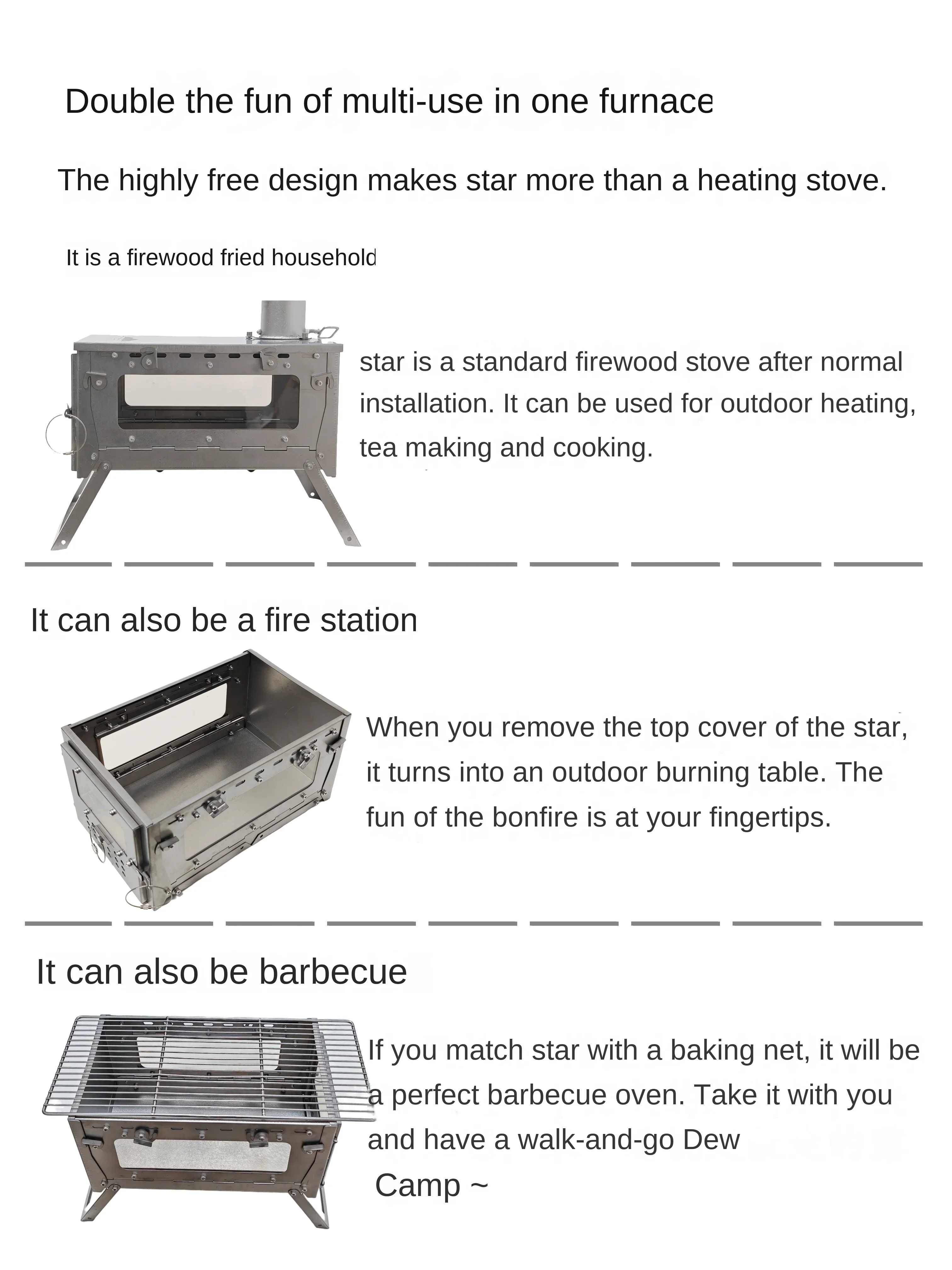WT Star Ti Liga de Titânio Dob - Camping Cooking Grate avaliação e preço