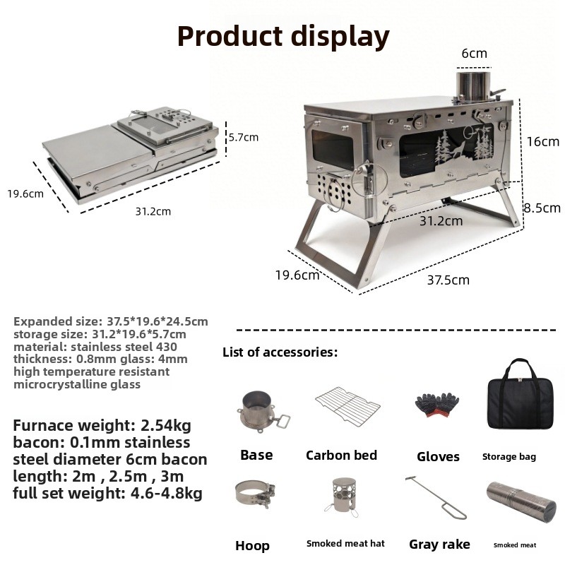 Fogão a Lenha Portátil Dobráve - Camping Cooking Grate avaliação e preço