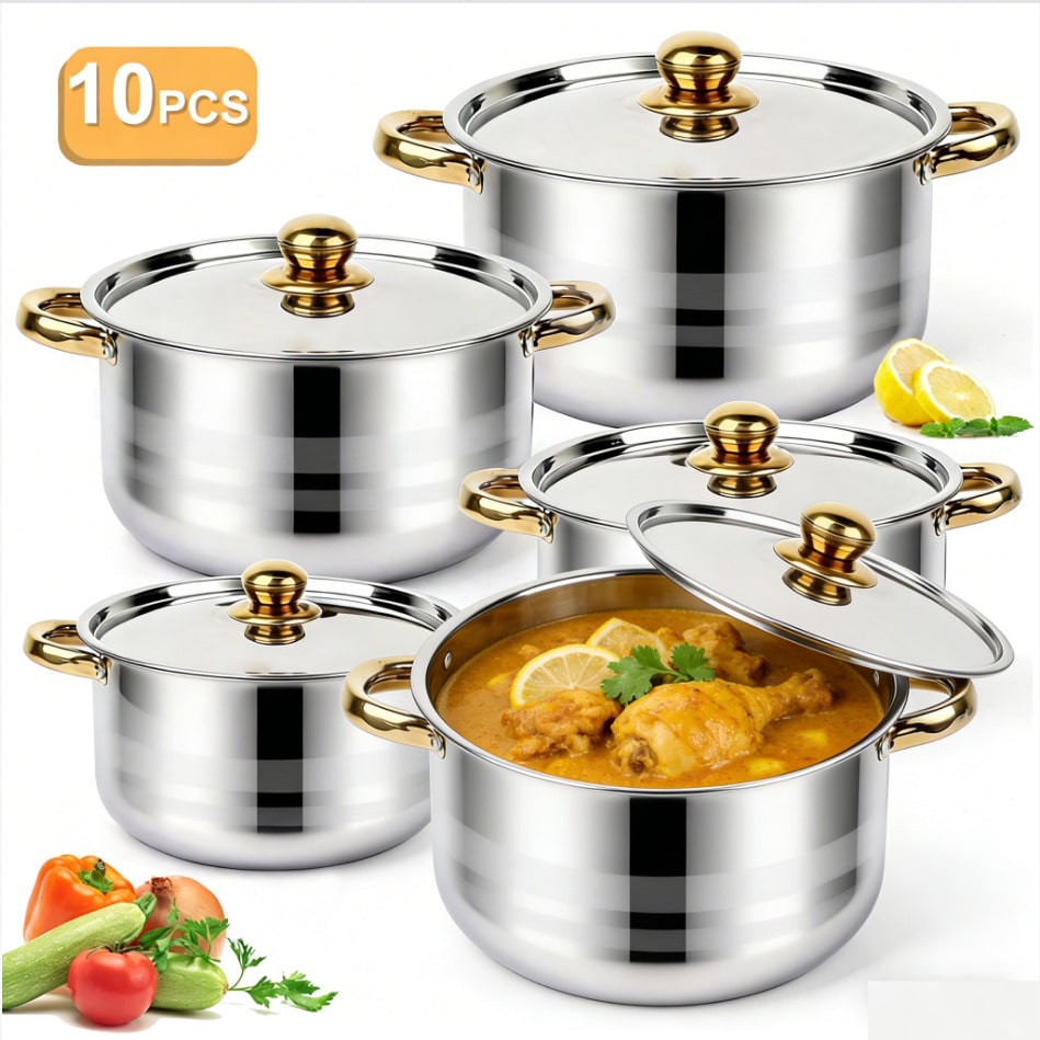 Conjunto de Panelas de Aço Ino - Camping Cooking Pan Set avaliação e preço