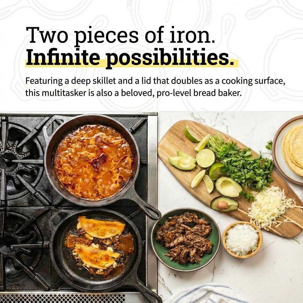 Panela Combinada 2 em 1 de Fer - Skillet Cast Iron Camp avaliação e preço