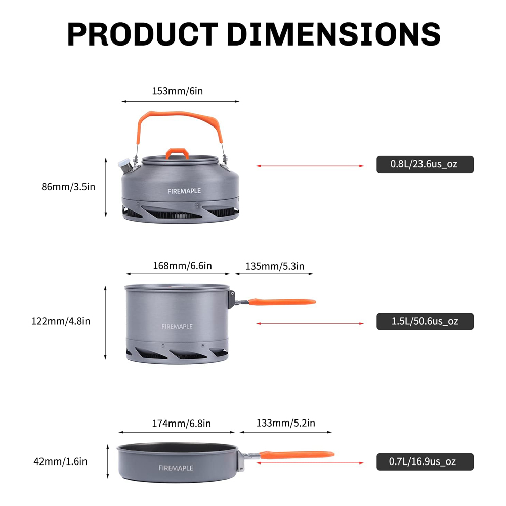 Fire Maple-Camping Panelas, Ut - Camping Cooking Pan Set avaliação e preço