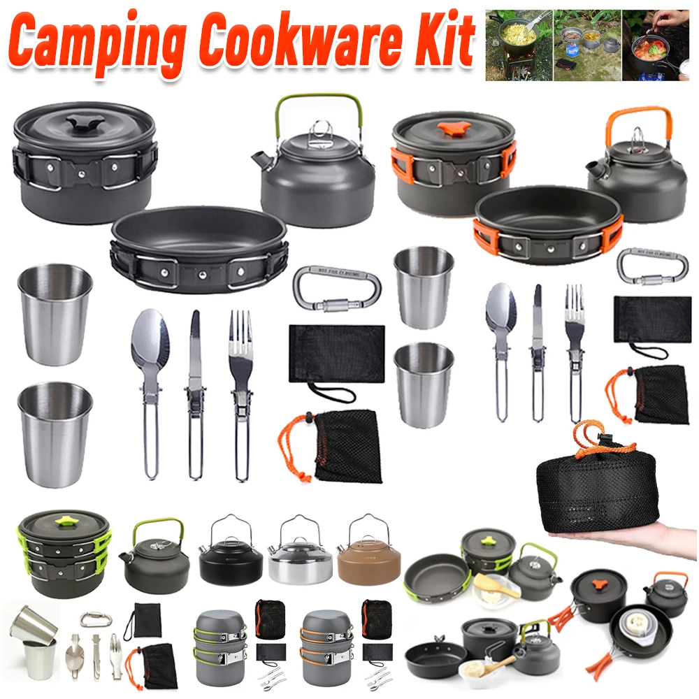 Kit de Utensílios de Cozinha p - Camping Cooking Pan Set avaliação e preço