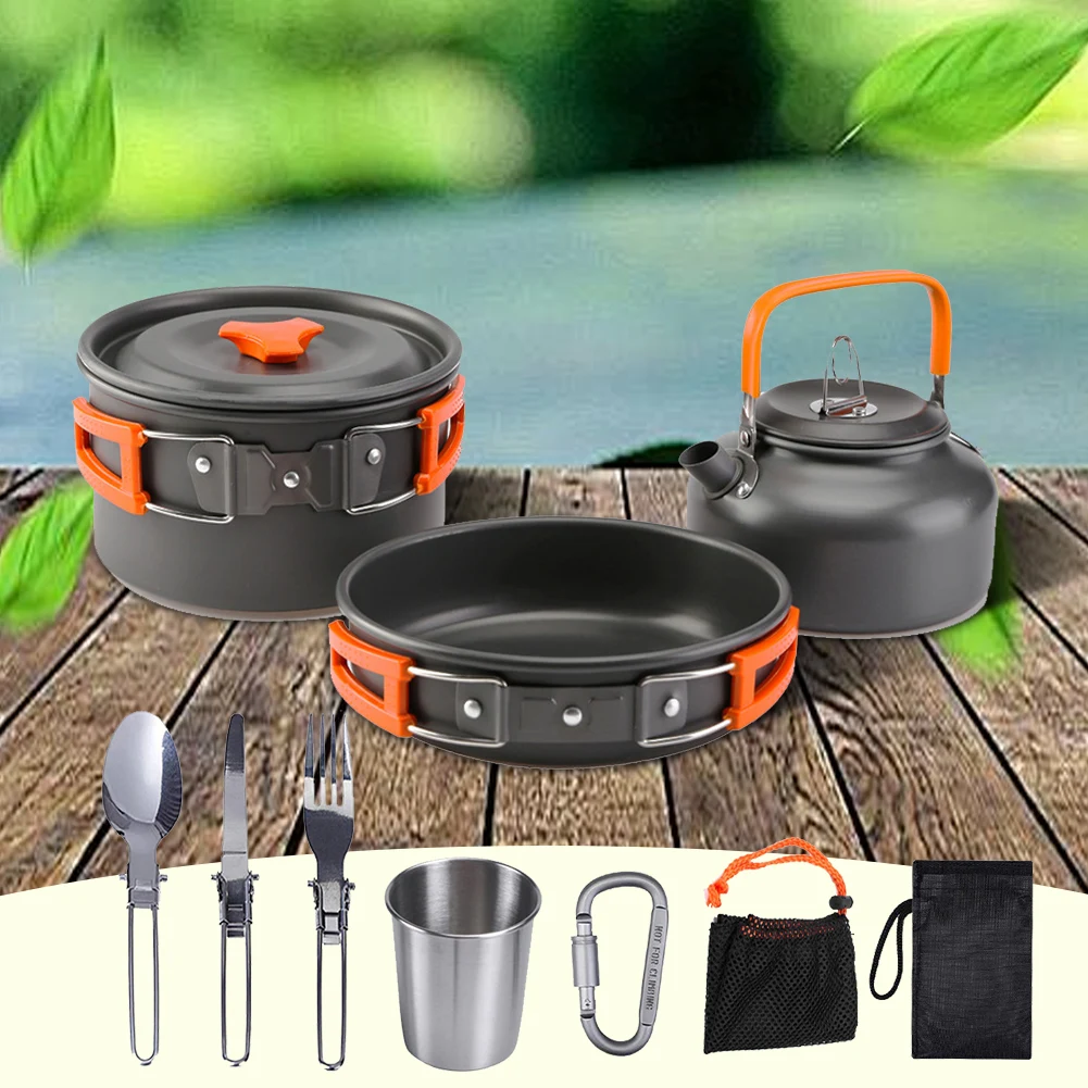 Kit de Utensílios de Cozinha p - Camping Cooking Pan Set avaliação e preço