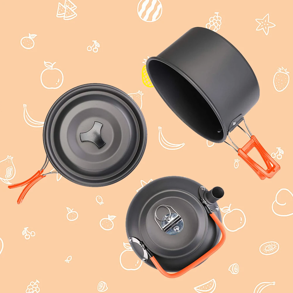 Kit de Utensílios de Cozinha p - Camping Cooking Pan Set avaliação e preço