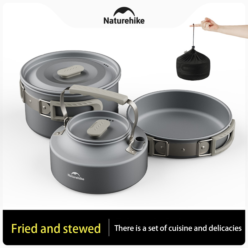 Naturehike conjunto de panelas - Camping Cooking Pan Set avaliação e preço