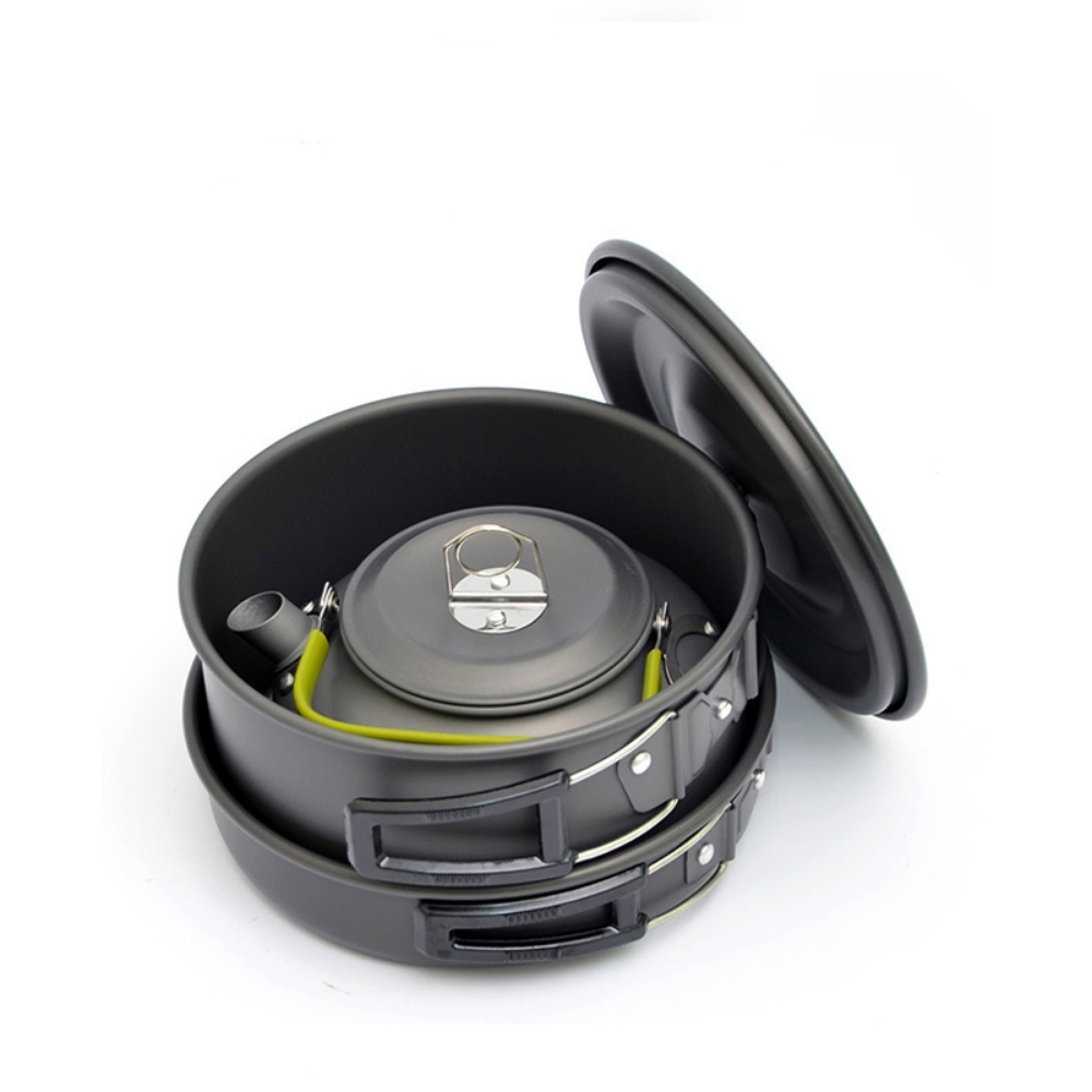 Conjunto de panelas empilhávei - Camping Cooking Equipment Bag avaliação e preço
